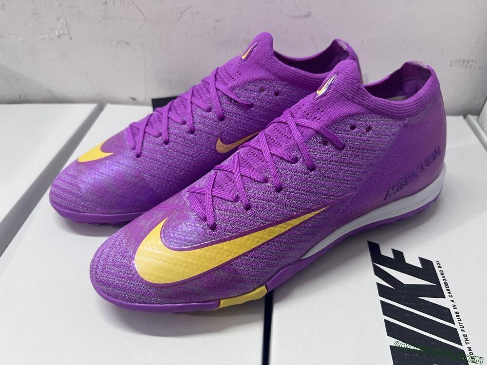 Nike Air Zoom Mercurial Vapor 16 Elite TF Low-Tops Football Shoes - Purple/Yellow/White