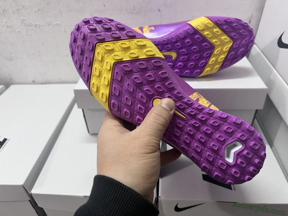 Nike Air Zoom Mercurial Vapor 16 Elite TF Low-Tops Football Shoes - Purple/Yellow/White