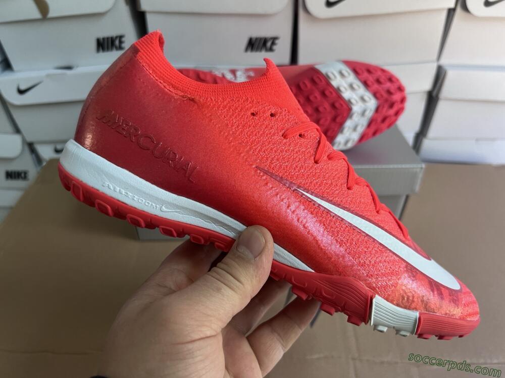 Nike Air Zoom Mercurial Vapor 16 Elite TF Low-Tops Football Shoes - Red/White