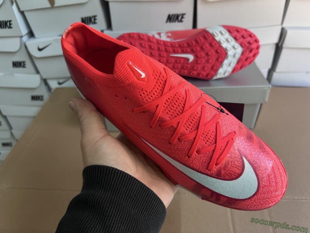Nike Air Zoom Mercurial Vapor 16 Elite TF Low-Tops Football Shoes - Red/White