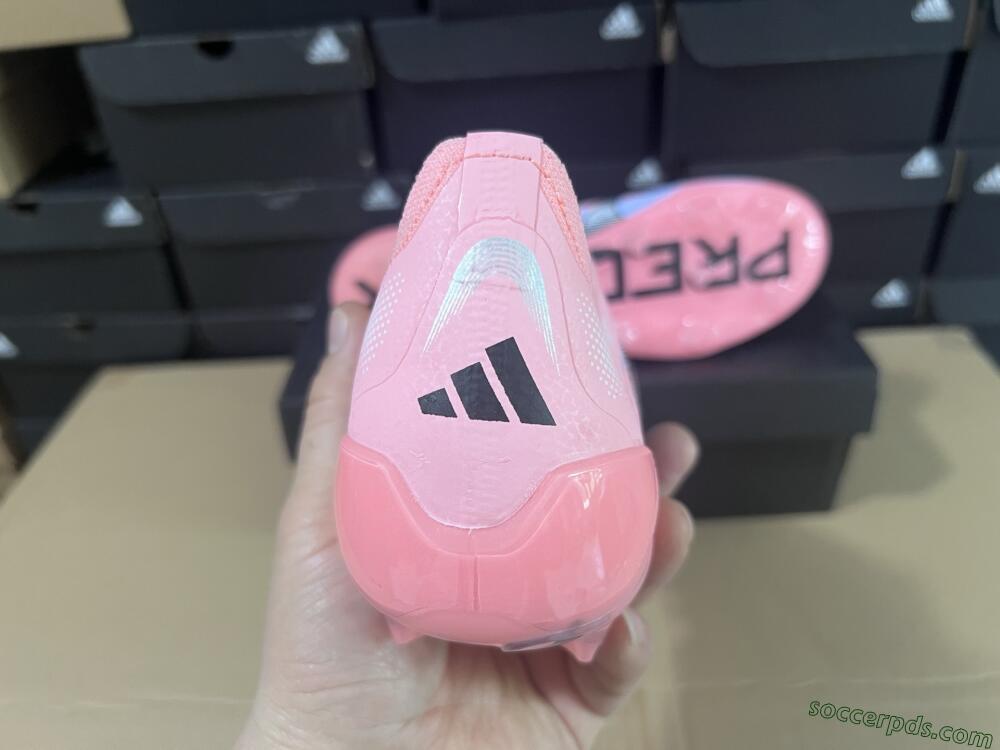 Adidas Predator Laceless Elite 25 FG Low-Tops Football Boots - Pink/Blue/Black