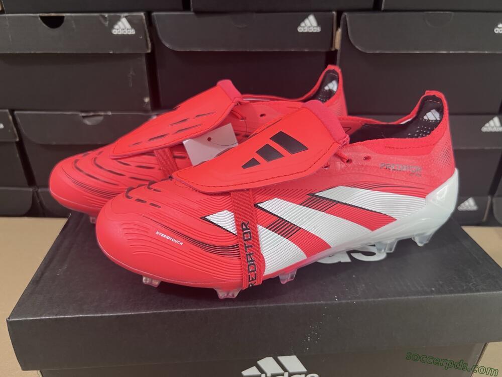 Adidas Predator Elite Foldover Tongue 2025 Pure Victory FG Low-Tops Football Boots - Lucid Red/White/Black
