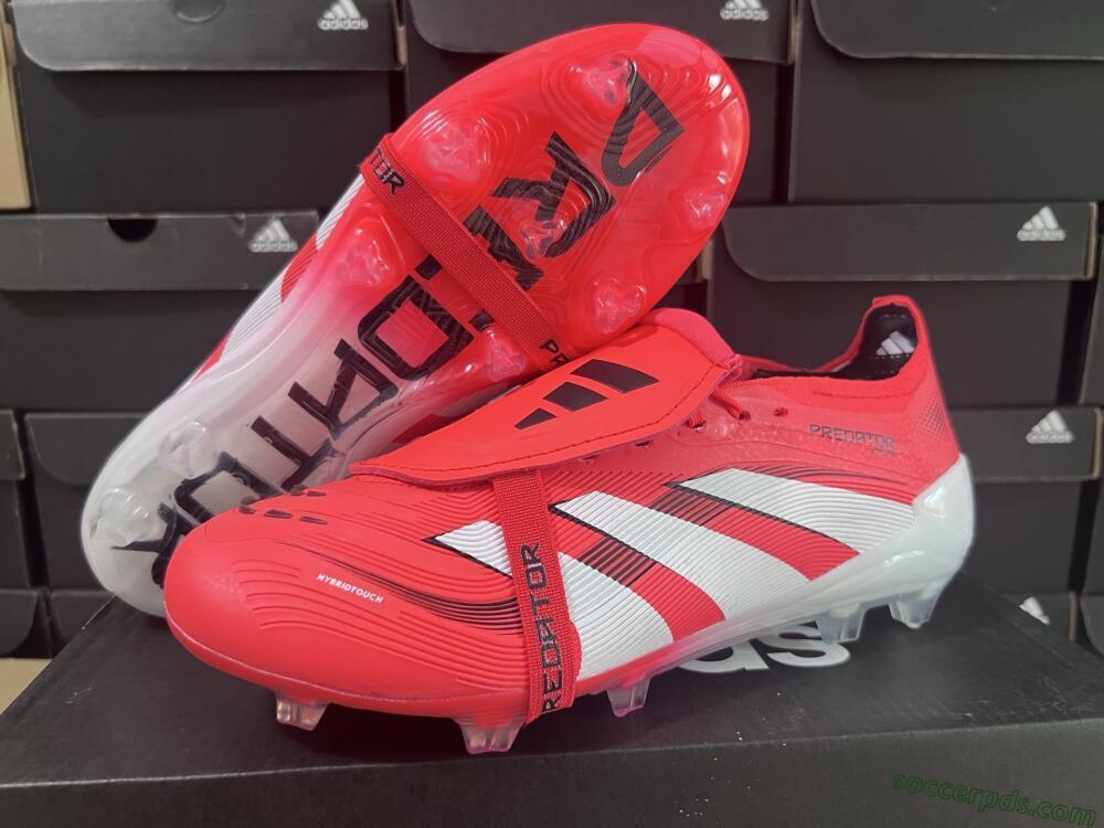Adidas Predator Elite Foldover Tongue 2025 Pure Victory FG Low-Tops Football Boots - Lucid Red/White/Black