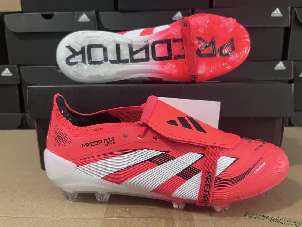 Adidas Predator Elite Foldover Tongue 2025 Pure Victory FG Low-Tops Football Boots - Lucid Red/White/Black