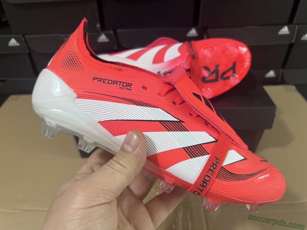 Adidas Predator Elite Foldover Tongue 2025 Pure Victory FG Low-Tops Football Boots - Lucid Red/White/Black