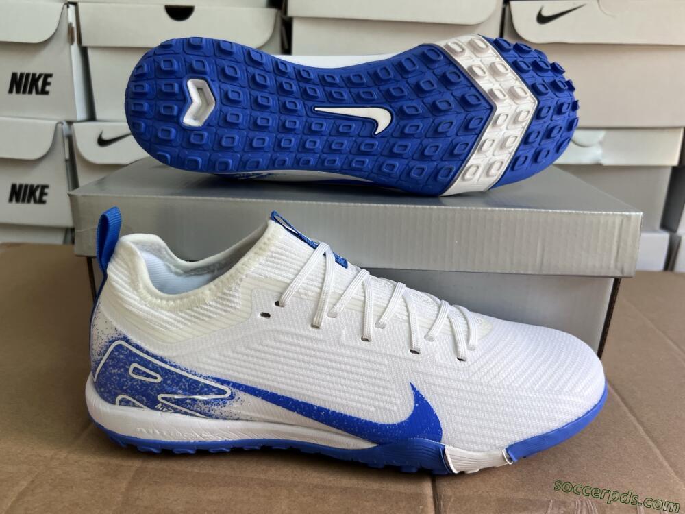Nike Air Zoom Mercurial Vapor 16 Pro TF Low-Tops Football Shoes - White/Blue