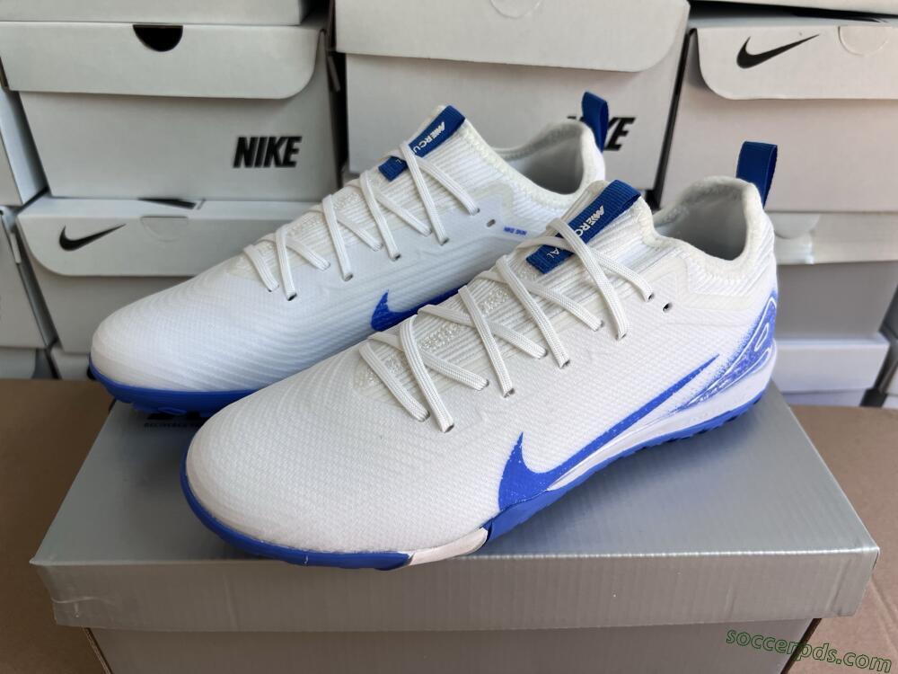 Nike Air Zoom Mercurial Vapor 16 Pro TF Low-Tops Football Shoes - White/Blue