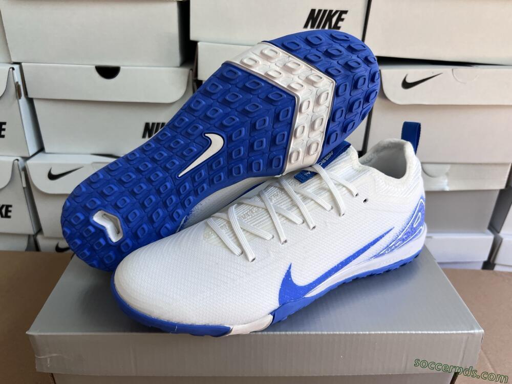 Nike Air Zoom Mercurial Vapor 16 Pro TF Low-Tops Football Shoes - White/Blue