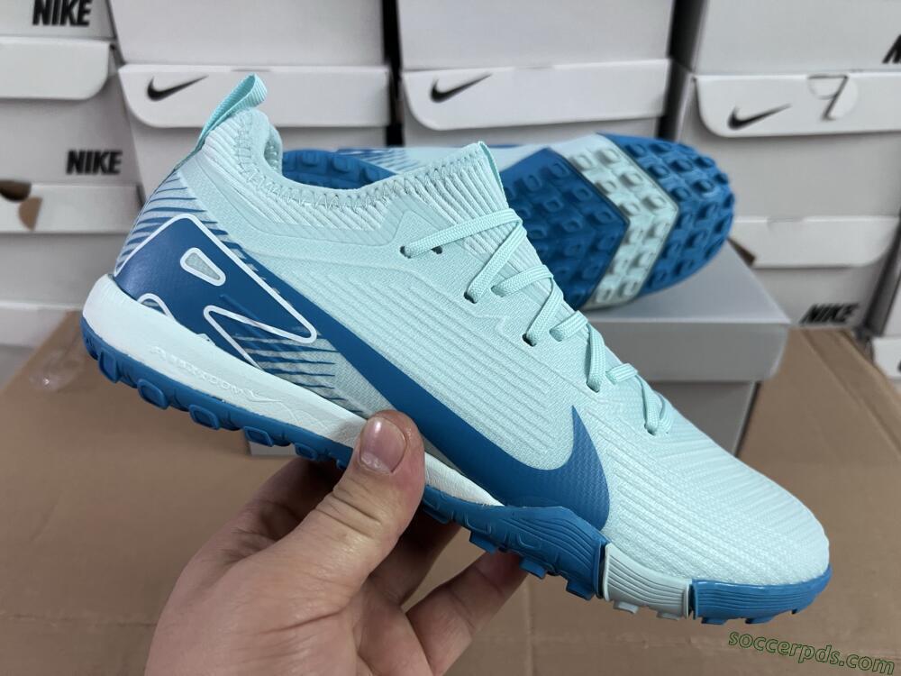 Nike Air Zoom Mercurial Vapor 16 Elite TF Low-Tops Football Shoes - Jade/Blue/White