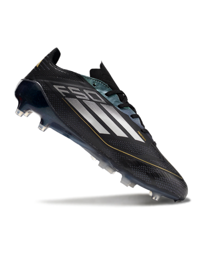 Adidas F50 Elite AG Low-Tops Football Boots - Black/Silver/Gold