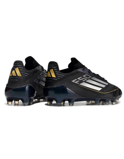 Adidas F50 Elite AG Low-Tops Football Boots - Black/Silver/Gold