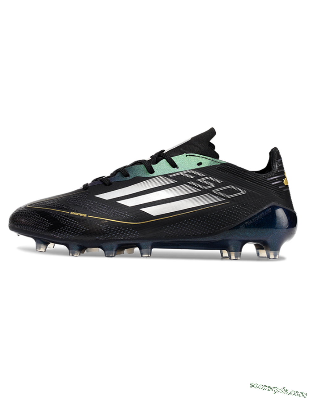 Adidas F50 Elite AG Low-Tops Football Boots - Black/Silver/Gold 2