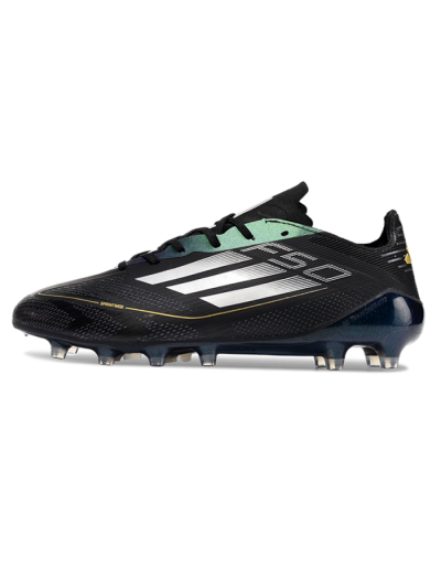 Adidas F50 Elite AG Low-Tops Football Boots - Black/Silver/Gold