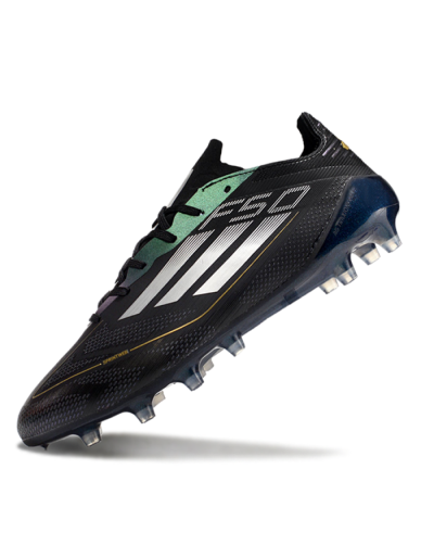 Adidas F50 Elite AG Low-Tops Football Boots - Black/Silver/Gold