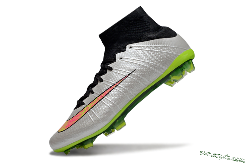 Nike Mercurial Superfly 4 CR7 FG High-Tops Football Boots - Silver/Pink/Black/Yellow 5
