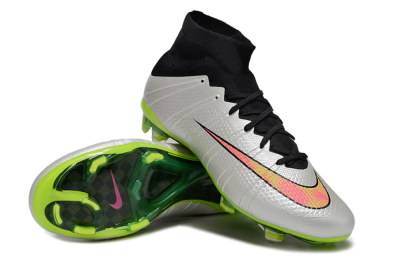 Nike Mercurial Superfly 4 CR7 FG High-Tops Football Boots - Silver/Pink/Black/Yellow