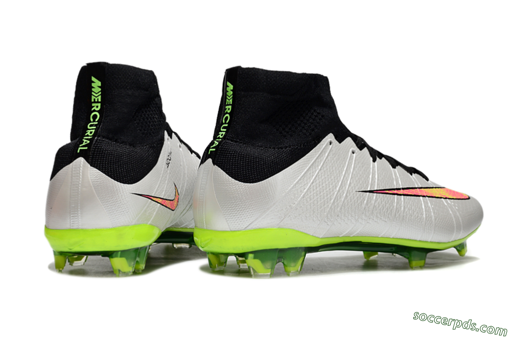 Nike Mercurial Superfly 4 CR7 FG High-Tops Football Boots - Silver/Pink/Black/Yellow 6