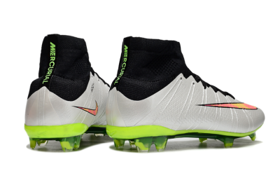 Nike Mercurial Superfly 4 CR7 FG High-Tops Football Boots - Silver/Pink/Black/Yellow