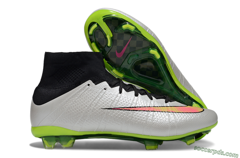 Nike Mercurial Superfly 4 CR7 FG High-Tops Football Boots - Silver/Pink/Black/Yellow 1