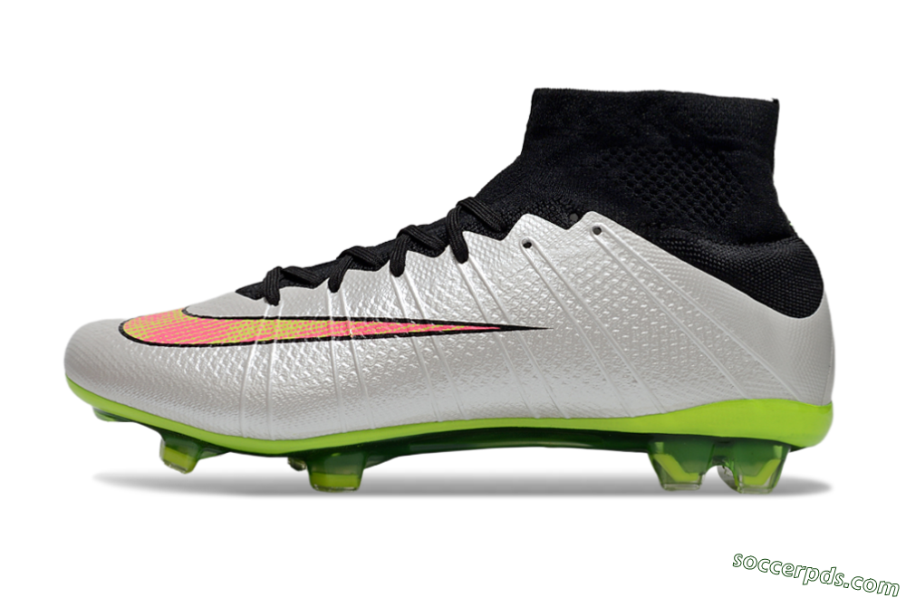 Nike Mercurial Superfly 4 CR7 FG High-Tops Football Boots - Silver/Pink/Black/Yellow 2