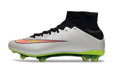 Nike Mercurial Superfly 4 CR7 FG High-Tops Football Boots - Silver/Pink/Black/Yellow