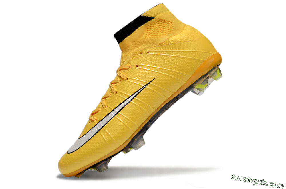 Nike Mercurial Superfly 4 CR7 FG High-Tops Football Boots - Yellow/White/Black 5