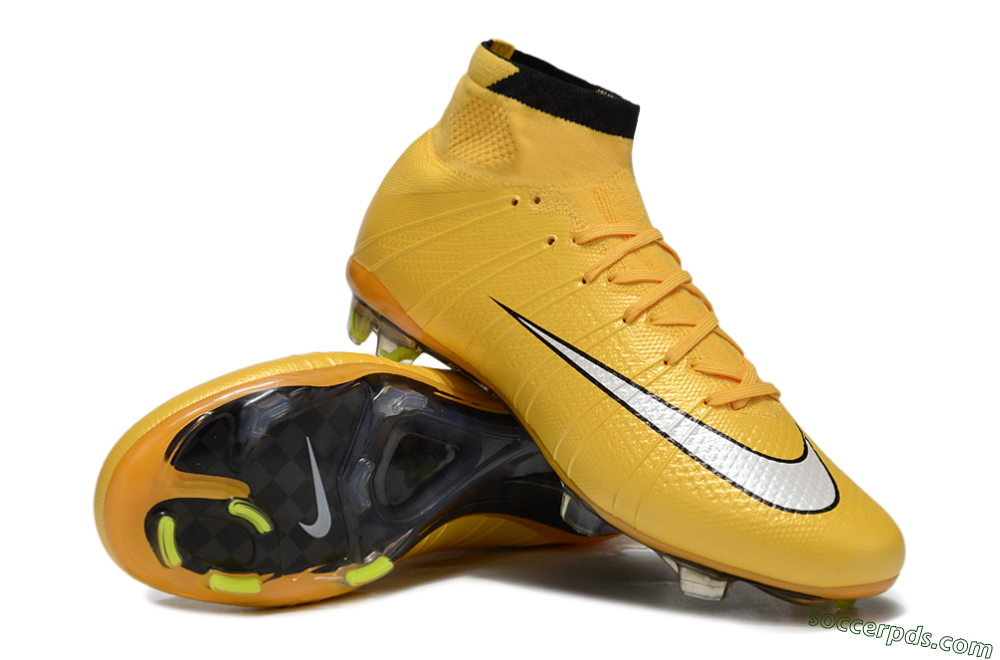 Nike Mercurial Superfly 4 CR7 FG High-Tops Football Boots - Yellow/White/Black 3