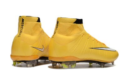 Nike Mercurial Superfly 4 CR7 FG High-Tops Football Boots - Yellow/White/Black