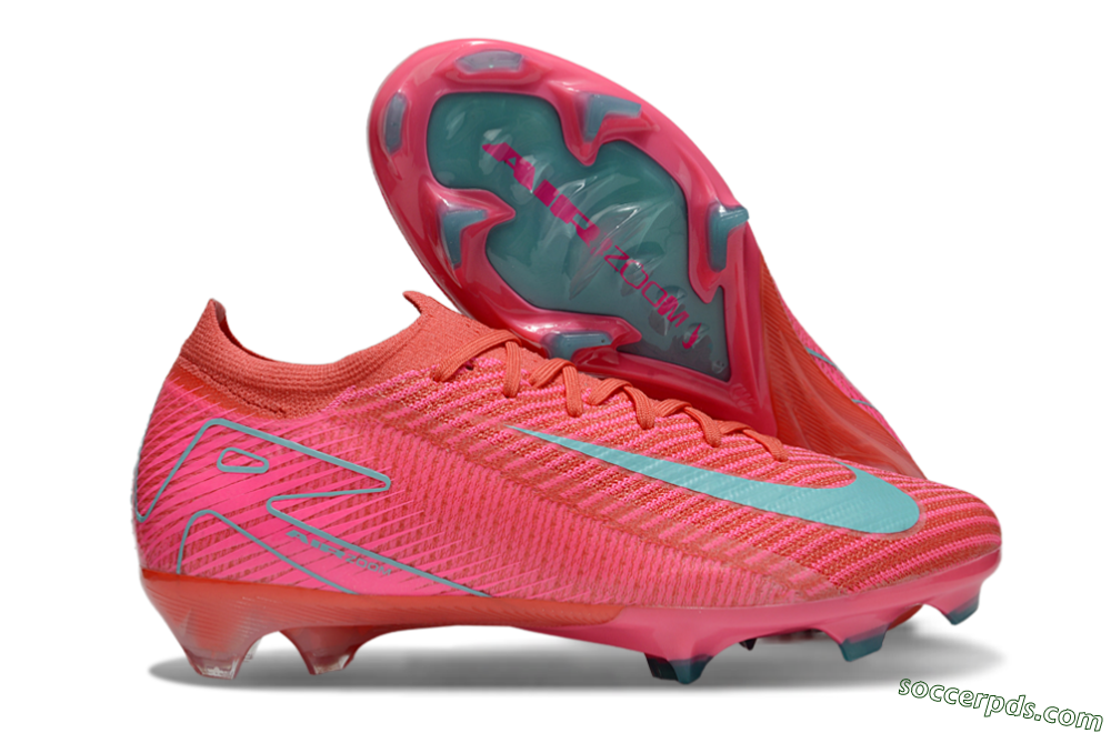 Nike Air Zoom Mercurial Vapor 16 Elite FG Low-Tops Football Boots - Pink/Jade 1