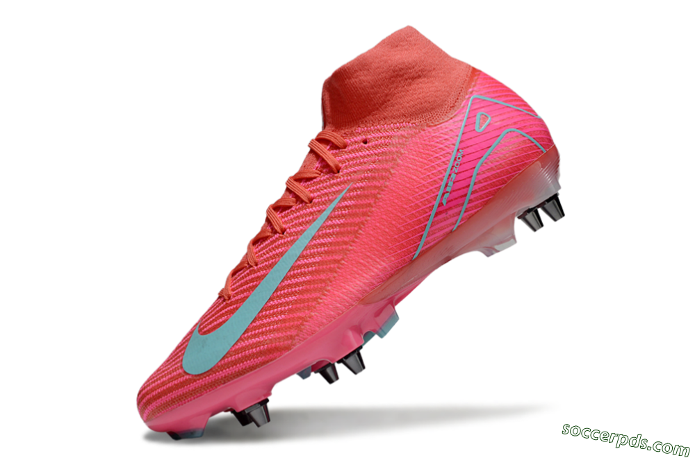 Nike Air Zoom Mercurial Superfly 10 Elite SG High-Tops Football Boots - Pink/Jade 5