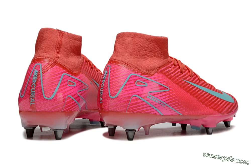 Nike Air Zoom Mercurial Superfly 10 Elite SG High-Tops Football Boots - Pink/Jade 6