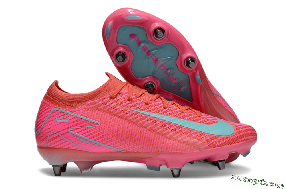Nike Air Zoom Mercurial Vapor 16 Elite SG Low-Tops Football Boots - Red/Jade/Pink 1