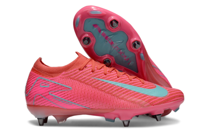 Nike Air Zoom Mercurial Vapor 16 Elite SG Low-Tops Football Boots - Red/Jade/Pink