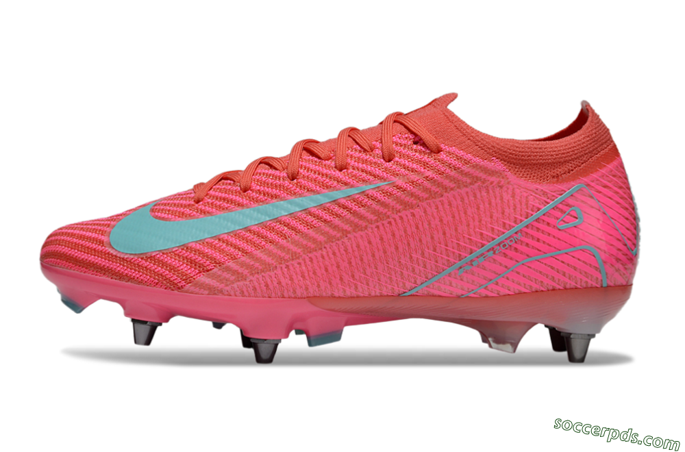 Nike Air Zoom Mercurial Vapor 16 Elite SG Low-Tops Football Boots - Red/Jade/Pink 2
