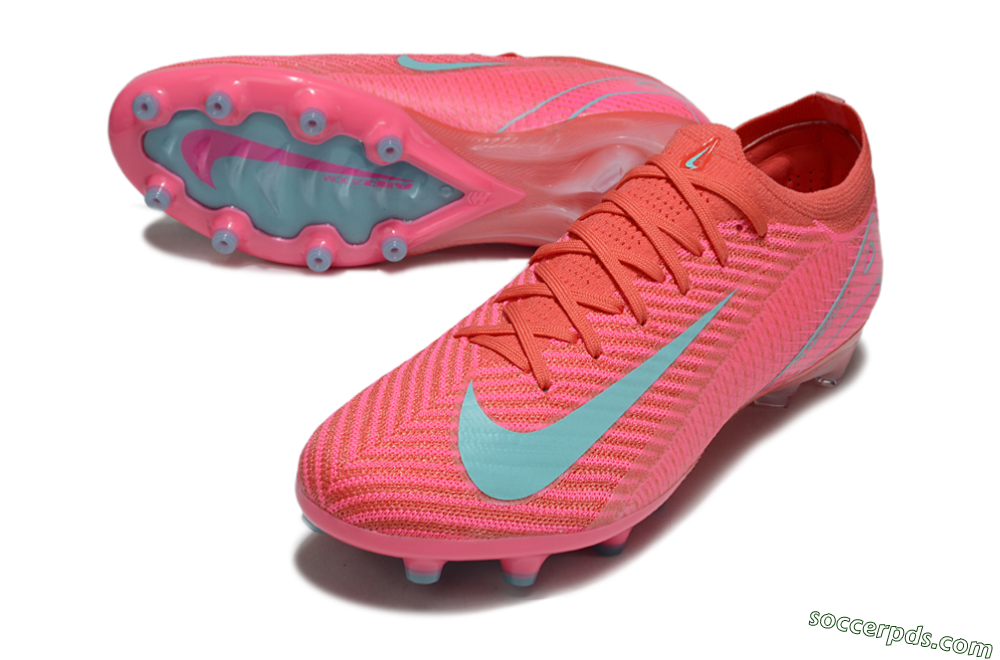 Nike Air Zoom Mercurial Vapor 16 Elite AG Low-Tops Football Boots - Pink/Jade 3