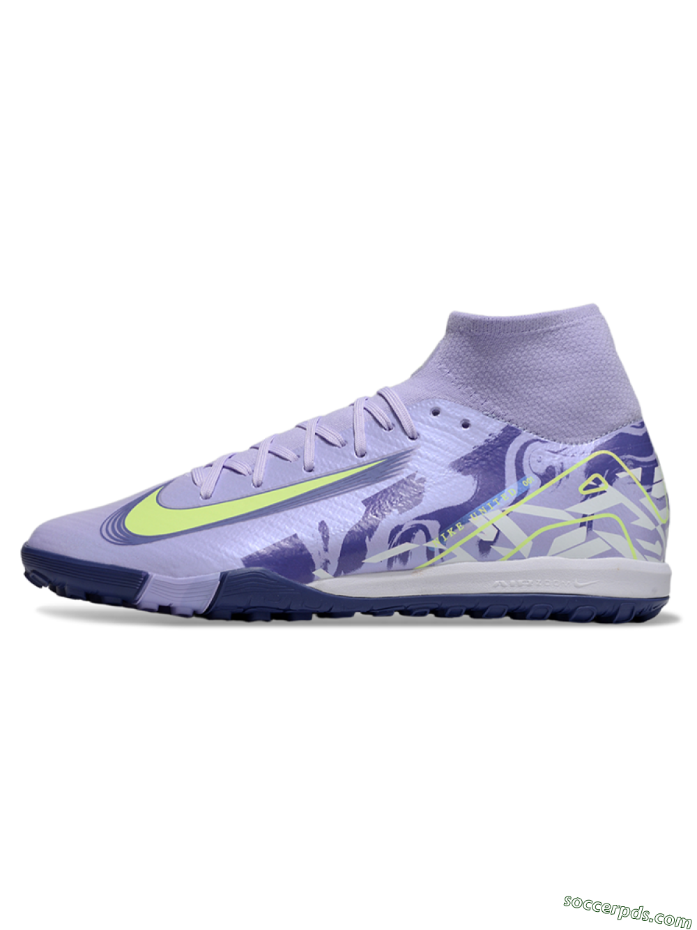 Nike Air Zoom Mercurial Superfly 10 Elite TF High-Tops Football Shoes - Purple/Yellow/White 2