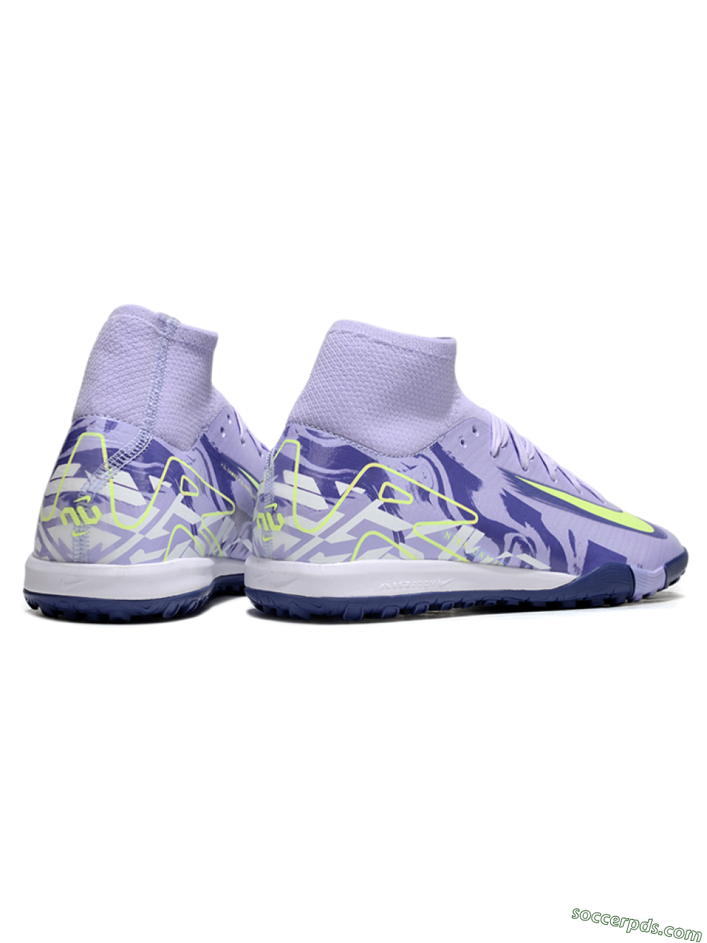 Nike Air Zoom Mercurial Superfly 10 Elite TF High-Tops Football Shoes - Purple/Yellow/White 6