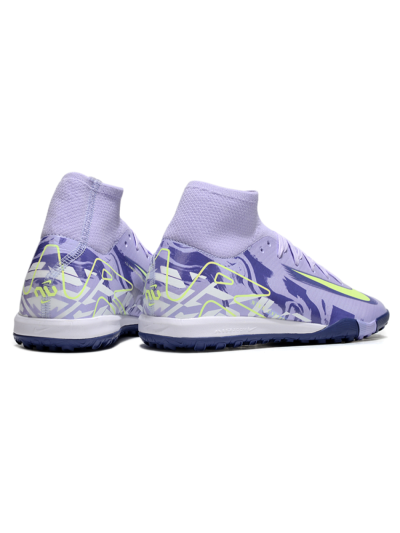 Nike Air Zoom Mercurial Superfly 10 Elite TF High-Tops Football Shoes - Purple/Yellow/White