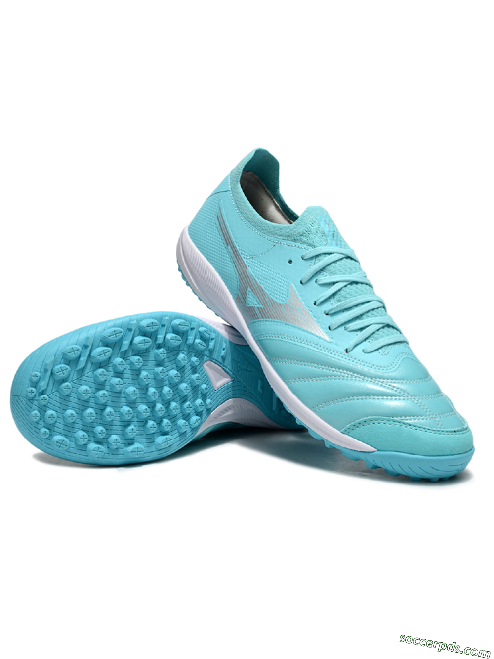 Mizuno Morelia Neo Sala TF Low-Tops Football Shoes - Jade/Silver/White 3