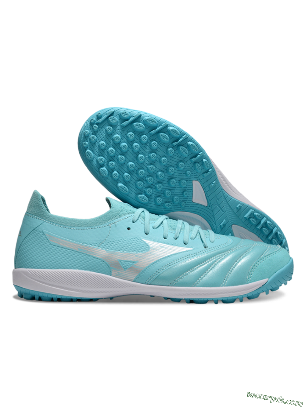 Mizuno Morelia Neo Sala TF Low-Tops Football Shoes - Jade/Silver/White 1