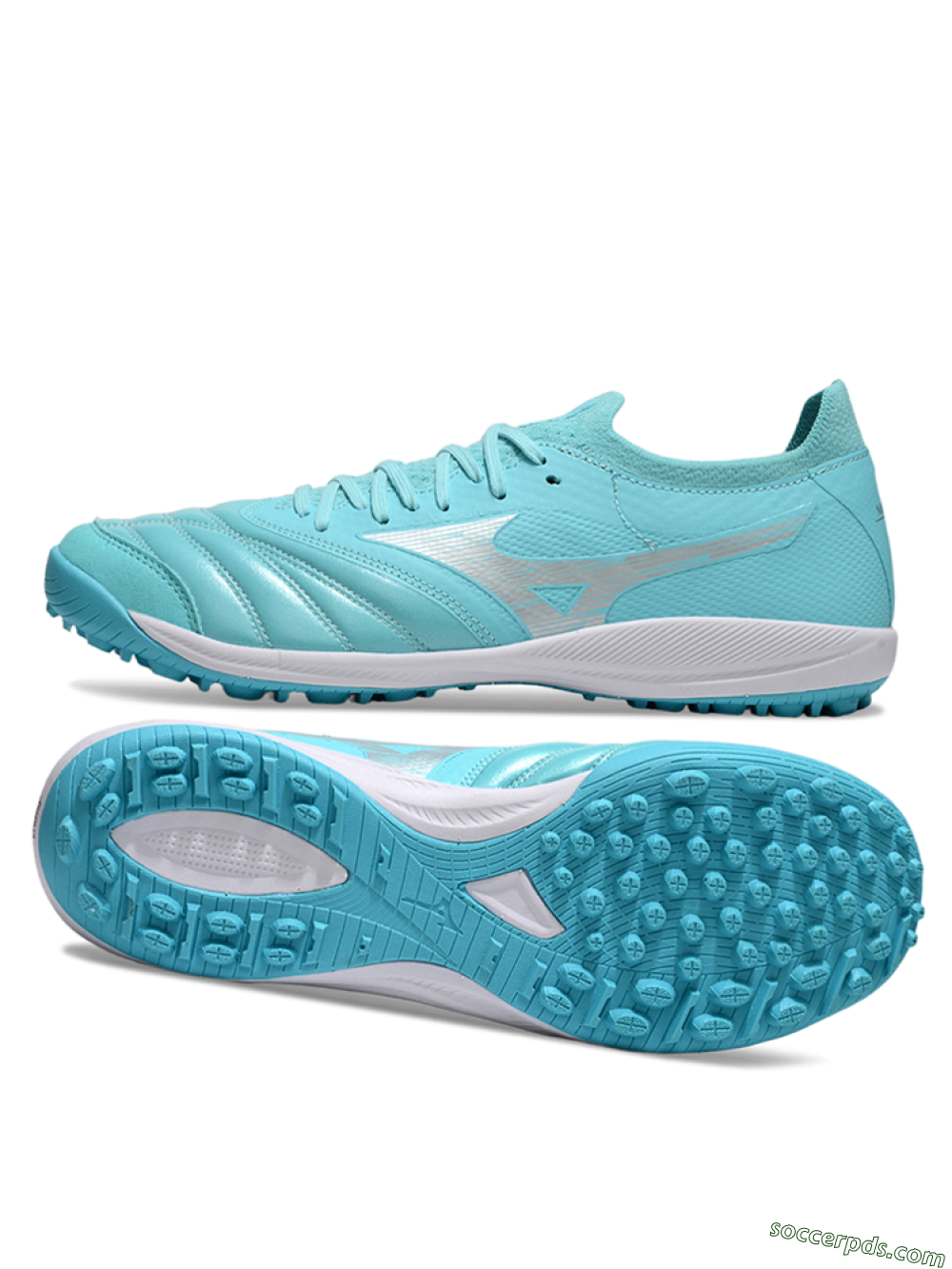 Mizuno Morelia Neo Sala TF Low-Tops Football Shoes - Jade/Silver/White 0
