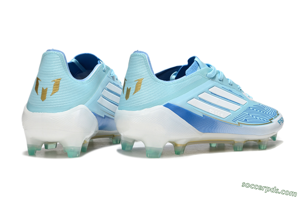 Messi x Adidas F50 Elite FG Low-Tops Football Boots - Blue/Jade/White 6