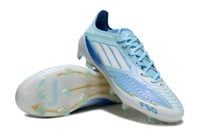 Messi x Adidas F50 Elite FG Low-Tops Football Boots - Blue/Jade/White