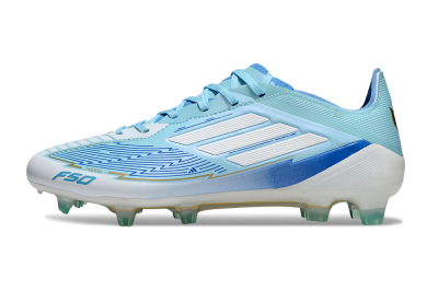 Messi x Adidas F50 Elite FG Low-Tops Football Boots - Blue/Jade/White
