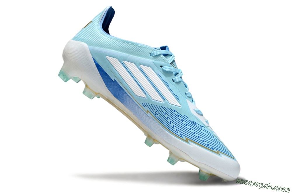 Messi x Adidas F50 Elite FG Low-Tops Football Boots - Blue/Jade/White 4