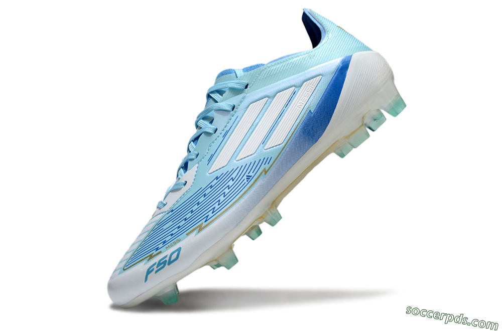 Messi x Adidas F50 Elite FG Low-Tops Football Boots - Blue/Jade/White 5