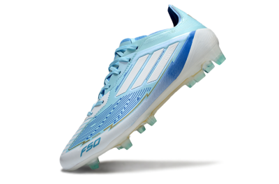 Messi x Adidas F50 Elite FG Low-Tops Football Boots - Blue/Jade/White