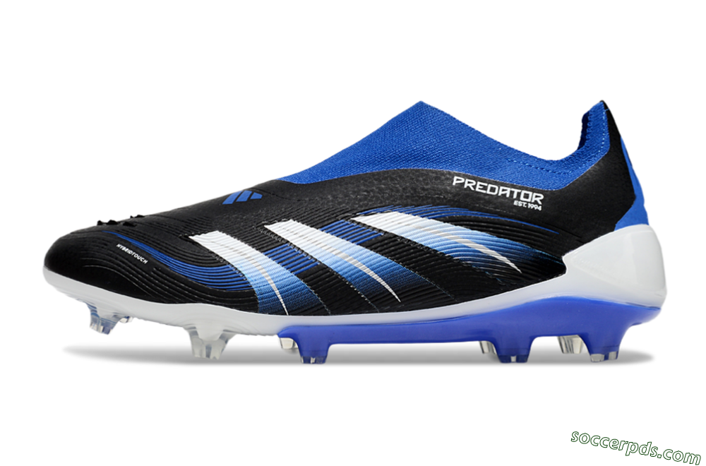 Adidas Predator Elite 25 Laceless FG Low-Tops Football Boots - Black/Blue/White 2