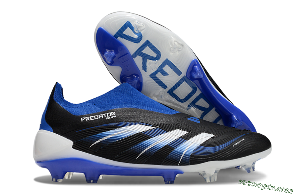 Adidas Predator Elite 25 Laceless FG Low-Tops Football Boots - Black/Blue/White 1