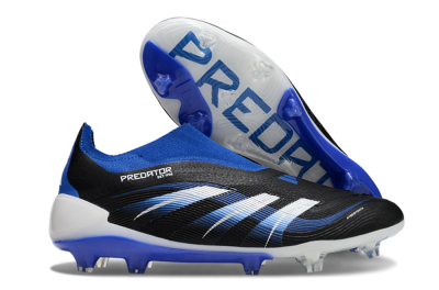 Adidas Predator Elite 25 Laceless FG Low-Tops Football Boots - Black/Blue/White